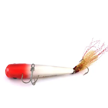 XCalibur Excalibur Super Pop-R Topwater, Argento-Rosso, 10g, Piumato, #10014