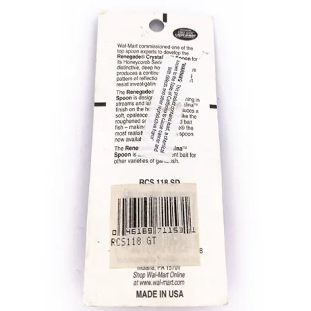 Renegade Crystalina Spoon Ondulante, Arancione/Nero, 7g, #12356