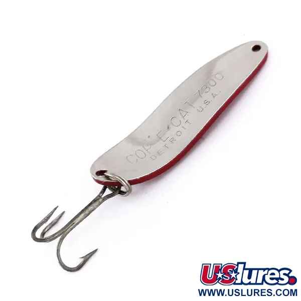 Dardevle Cop-E-Cat 7300 Ondulante, Rosso/Bianco/Nickel, 14g, #10056