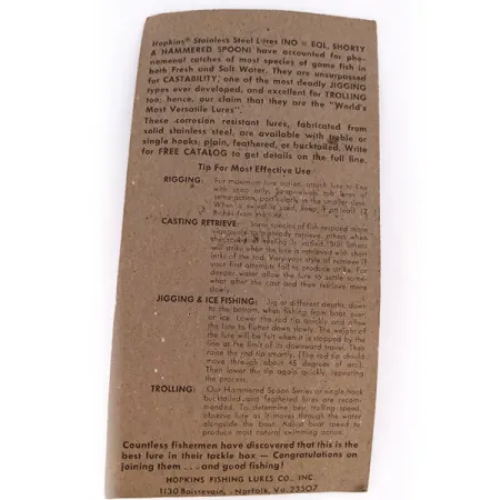 Hopkins Shorty 75 Jig metallico, Nichel martellato, 21g, Inox, #10069