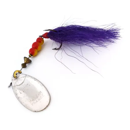 Mepps Aglia 4 Cucchiaino Bucktail, Argento/Viola, 10g, Bucktail, #10080