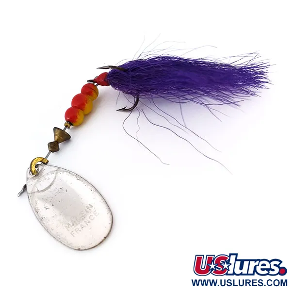 Mepps Aglia 4 Cucchiaino Bucktail, Argento/Viola, 10g, Bucktail, #10080