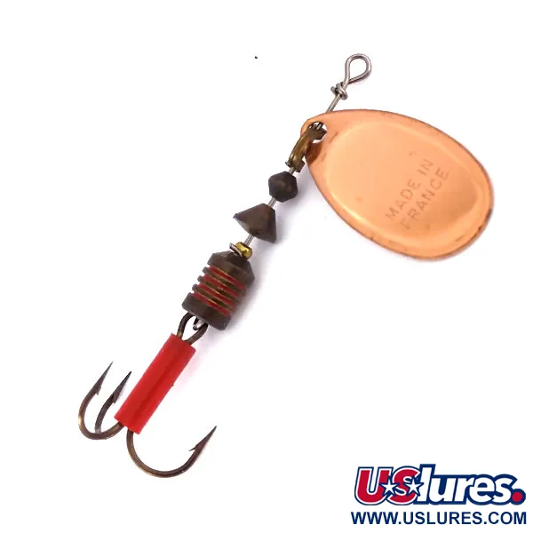 Mepps Aglia 2 Cucchiaino, Rame, 4.5g, tubicino rosso sull'ancoretta, #10082