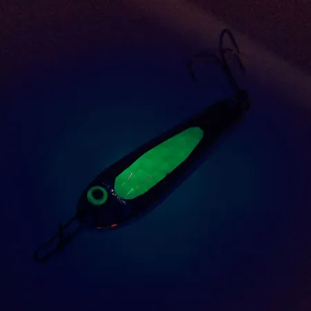 Bass Pro Shops Jigging Spoon, Nichel / Verde, 25g, Martellato, #10113