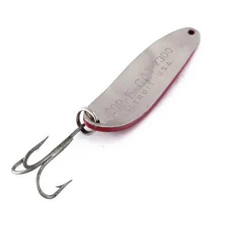 Dardevle Cop-E-Cat 7400 Ondulante, Rosso/Bianco/Nichel, 14g, #10167