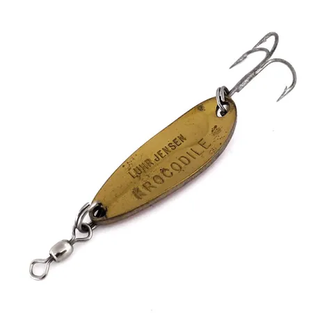 Ondulante Luhr Jensen Krocodile, Ottone martellato/Arancio, 9g, #10184