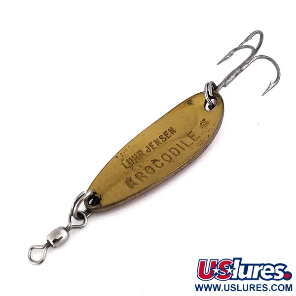 Ondulante Luhr Jensen Krocodile, Ottone martellato/Arancio, 9g, #10184