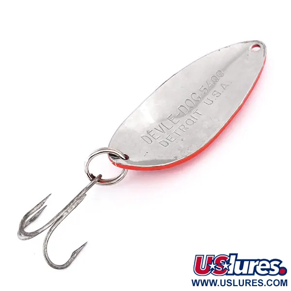 Dardevle Devle Dog 5400 Ondulante, Rosso Fluo/Nichel, 14g, #10211