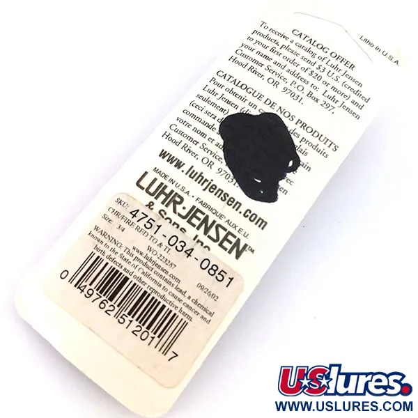 Luhr Jensen Crippled Herring Jig, Fire Red, 21g, Palletta, #10235