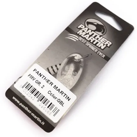 Panther Martin 2 Cucchiaino, Oro-Nero, 2.5g, Asse Passante, #10243