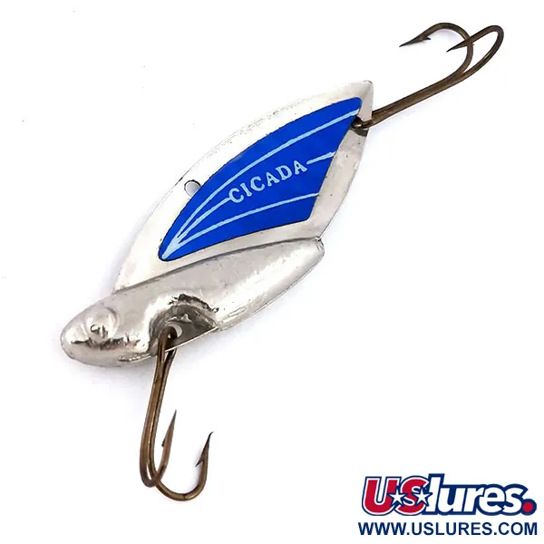 Reef Runner Cicada Blade Bait, Nickel/Blu, 11g, USA, #10244