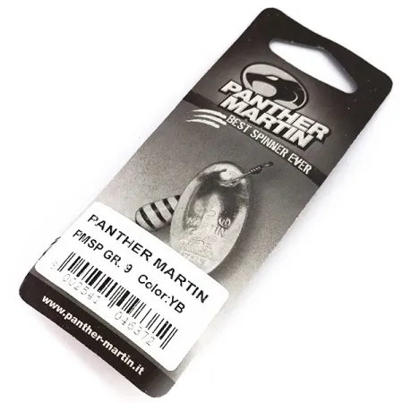 Panther Martin 9 Cucchiaino, Giallo/Nero, 11g, Paletta Passante, #10246