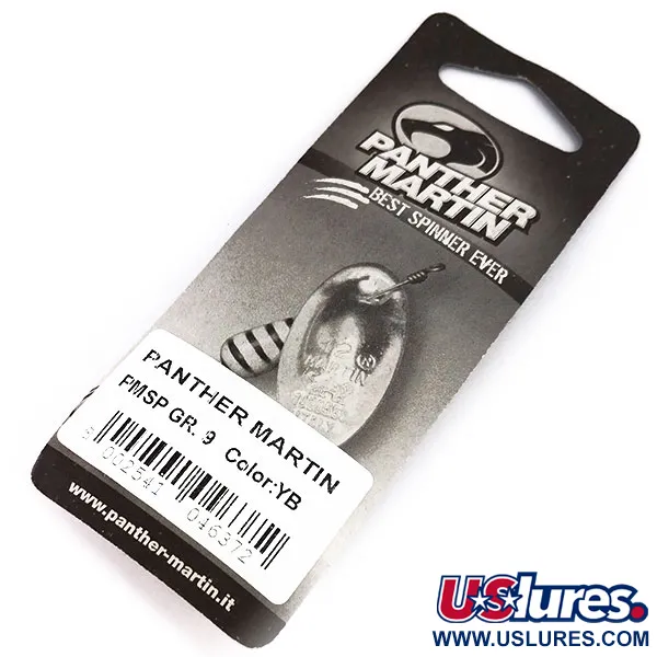 Panther Martin 9 Cucchiaino, Giallo/Nero, 11g, Paletta Passante, #10246