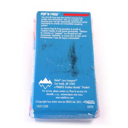 Rebel Pop'N Frog Popper, Rana Verde, 7g, Bocca Concava, #10286