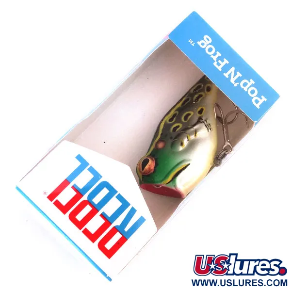 Rebel Pop'N Frog Popper, Rana Verde, 7g, Bocca Concava, #10286