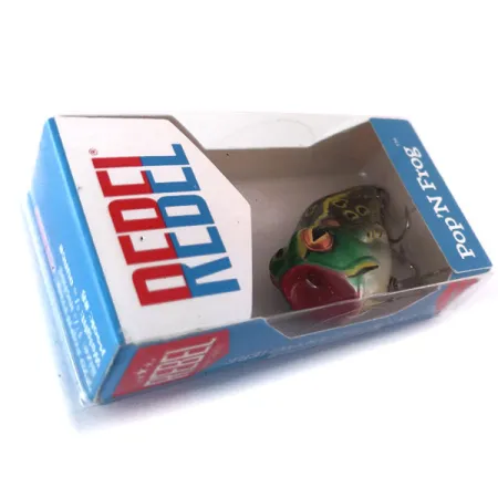 Rebel Pop'N Frog Popper, Rana Verde, 7g, Bocca Concava, #10286