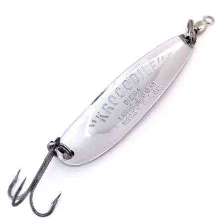 Luhr Jensen Krocodile Die #4 Ondulante, Nickel / Blu, 19g, USA, #10296