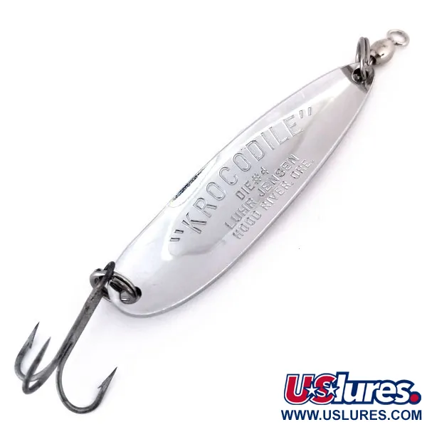 Luhr Jensen Krocodile Die #4 Ondulante, Nickel / Blu, 19g, USA, #10296