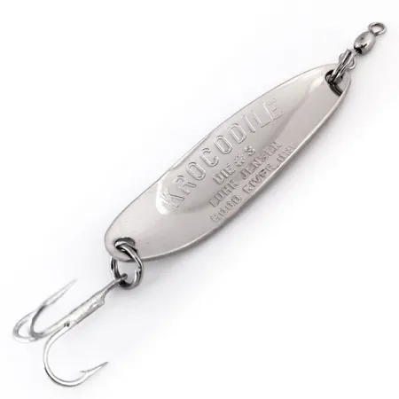 Luhr Jensen Krocodile Die #3 Ondulante, Nickel/Verde, 10g, Pesante, #10297