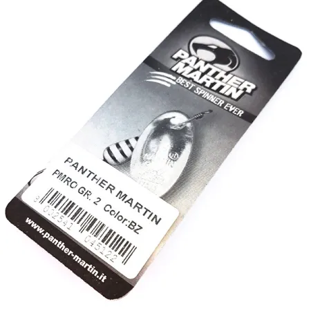 Panther Martin 2 Cucchiaino Rotante, Nero, 2,5g, Asse Passante, #10322