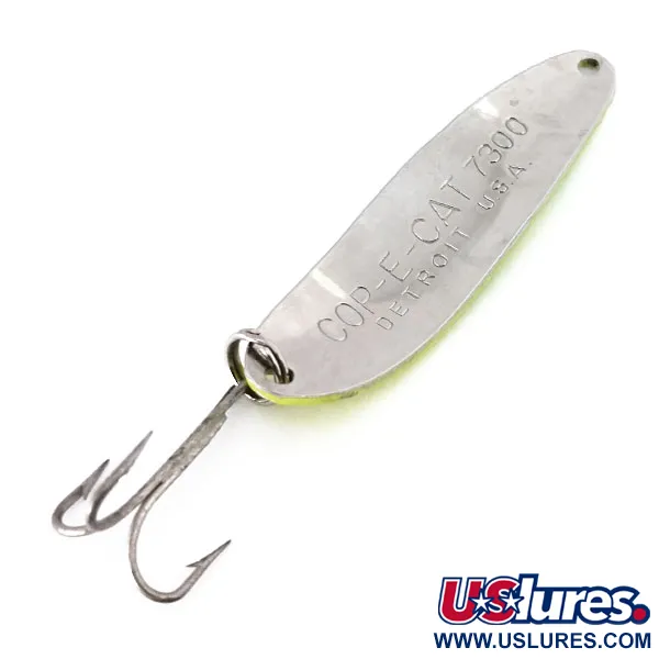 Dardevle Cop-E-Cat 7300 UV Ondulante, Giallo/Verde/Nichel, 10g, UV, #10360