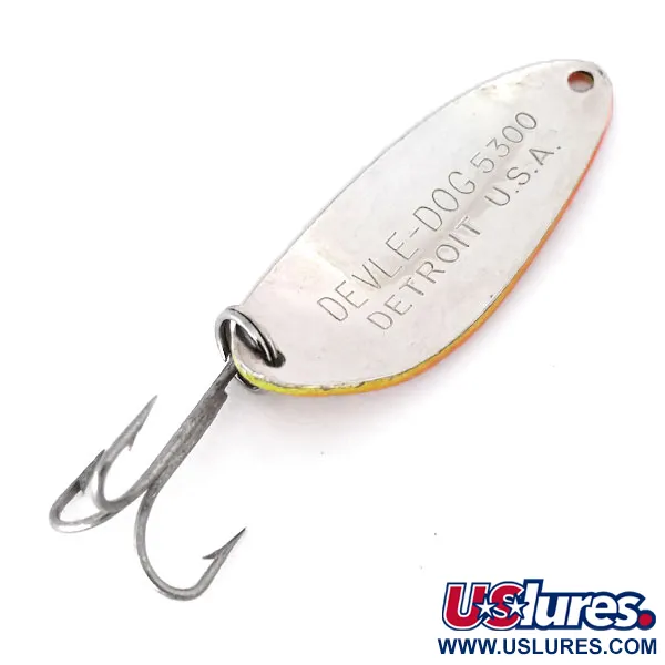 Eppinger Dardevle Devle Dog 5300 UV Cucchiaino, Giallo/Arancio, 10g, #10361