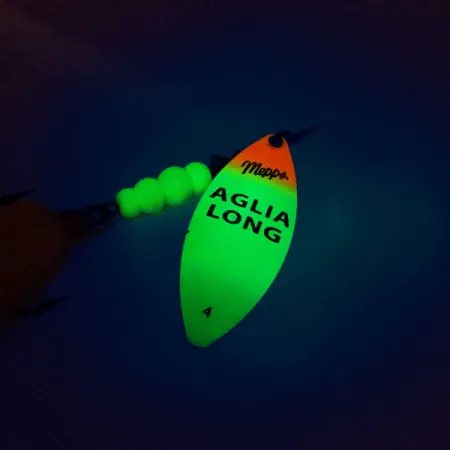 Mepps Aglia Long 4 Dressed Cucchiaino, Fluo, 17g, Bucktail, #10380