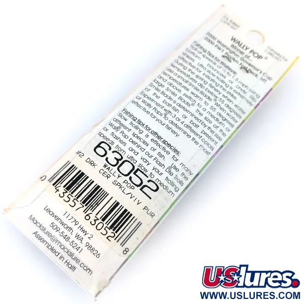 Mack's Lure Wally Pop Terminale Traina, Viola/Giallo, 2g, Smile Blade, #10382