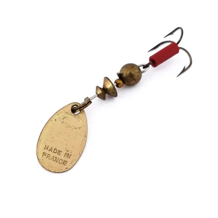 Mepps Aglia  Italian 0 Cucchiaino, Ottone, 2,5g, Guaina rossa, #10558