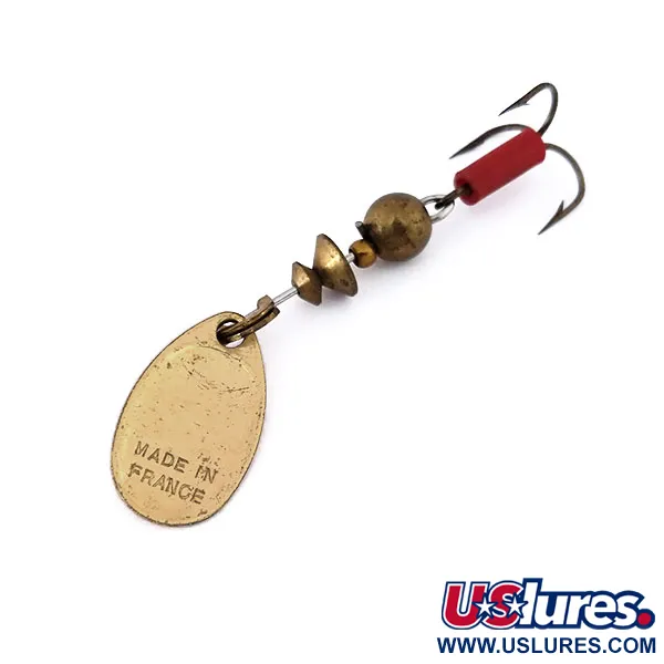 Mepps Aglia  Italian 0 Cucchiaino, Ottone, 2,5g, Guaina rossa, #10558