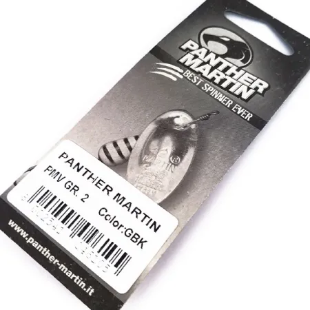 Panther Martin 2 Con Punti Cucchiaino, Oro/Nero, 2.5g, Asse passante, #10561