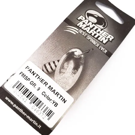 Panther Martin 9 Con Punti Cucchiaino, Nero / Giallo, 9g, In-line, #10563
