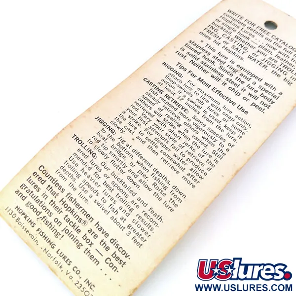 Hopkins s1 Jig Lure Jig, Nichel Martellato, 9g, Acciaio Inox, #10578