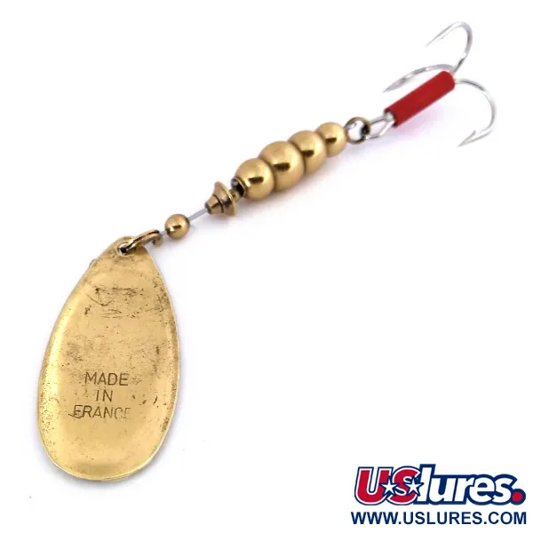 Mepps Aglia 5 Cucchiaino rotante, Ottone, 14g, tubicino rosso, #10601