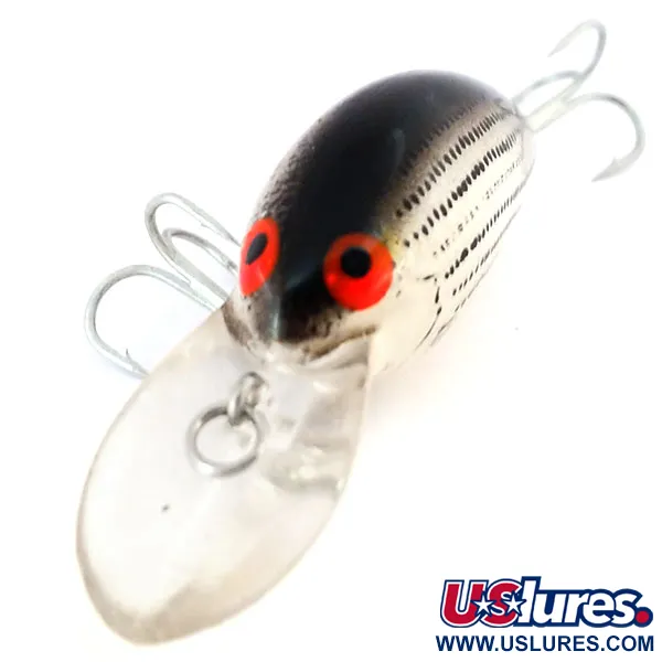 Bomber model B 4A Crankbait, Argento/Nero, 7g, Floating, #10605