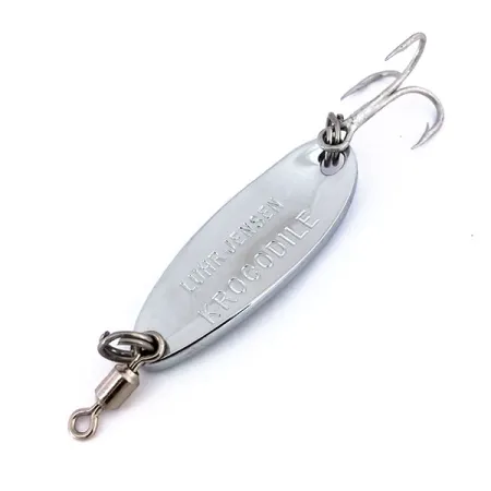 Luhr Jensen Krocodile, 7g Nickel / Blu, Cucchiaino ondulante #15647