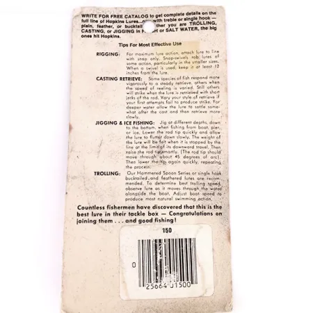 Hopkins shorty 150 Jig Lure, Nickel martellato, 42g, Amo singolo, #10617