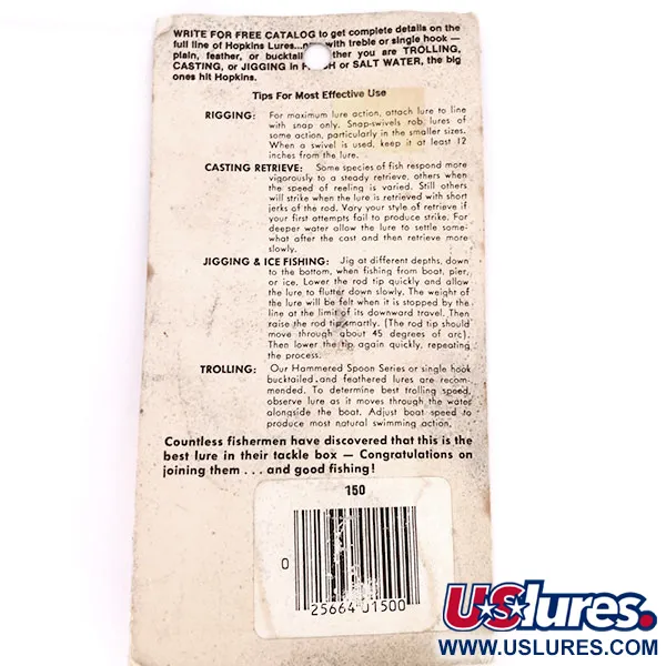 Hopkins shorty 150 Jig Lure, Nickel martellato, 42g, Amo singolo, #10617