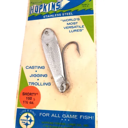 Hopkins shorty 150 Jig Lure, Nickel martellato, 42g, Amo singolo, #10617