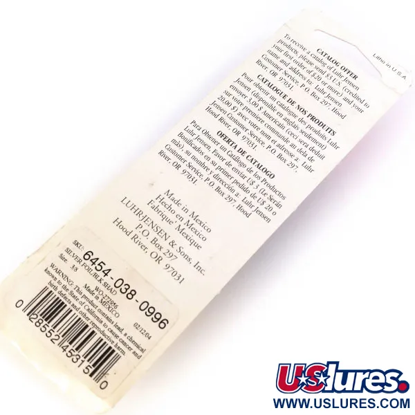 Luhr Jensen P.J.POP Popper, Argento / Nero, 17g, Corpo legno, #10658