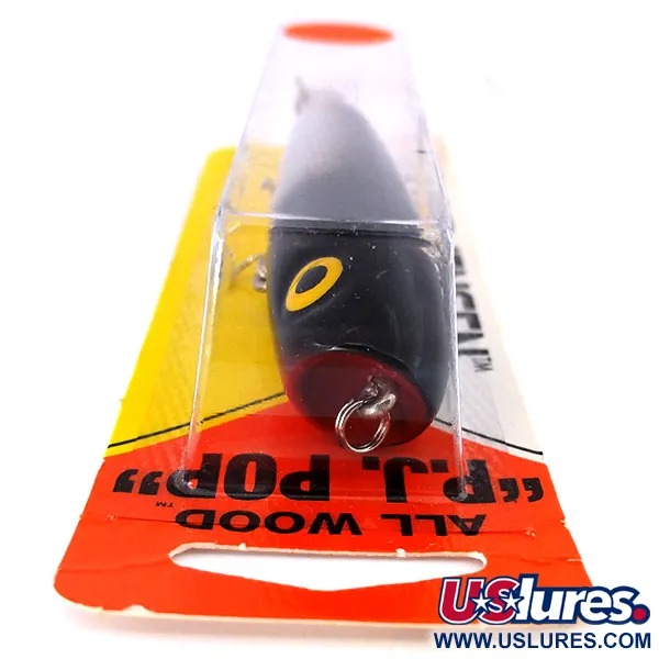 Luhr Jensen P.J.POP Popper, Argento / Nero, 17g, Corpo legno, #10658