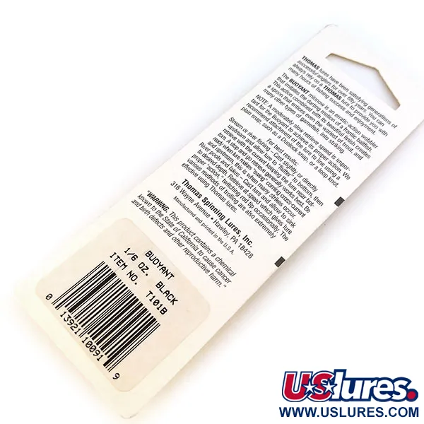 Thomas Buoyant Ondulante, Black Trout, 5g, Corpo Metallo, #T101B