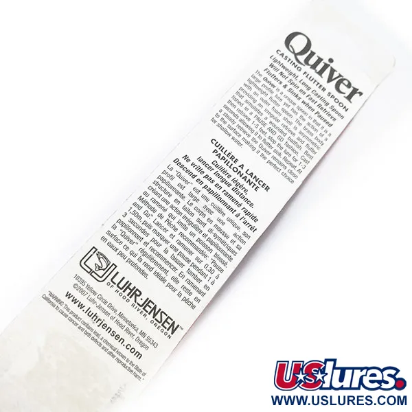 Luhr Jensen Quiver Ondulante, Argento, 39g, Affondamento, #11407