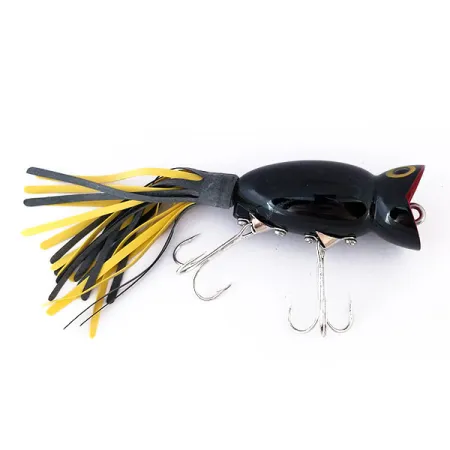 Fred Arbogast Hula Popper Esca Topwater, Nero / Rosso, 10g, #10687