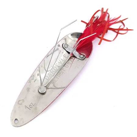 Eppinger Weedless Dardevle Ondulante, Rosso/Bianco/Nickel, 28g, #10692