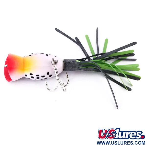 Fred Arbogast Hula Popper Esca Topwater, Nero/Bianco, 5g, #10701