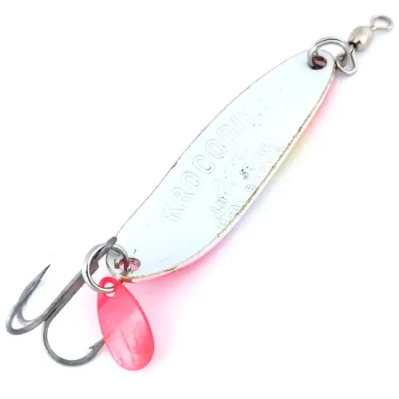 Luhr Jensen Krocodile Die #3 UV Ondulante, Bianco / Rosa, 10g, UV, #10711