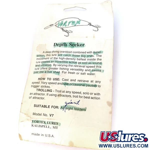 Vortex Lures Depth Seeker Crankbait, Red Tiger, 17g, Rattle, #10792