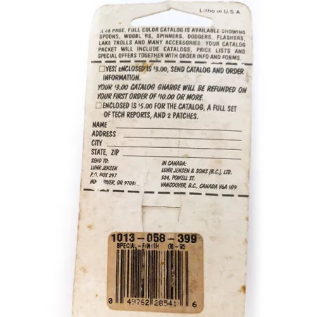 Luhr Jensen Lil' Kroc UV Ondulante, Nickel/Rosso, 18g, UV, #10793