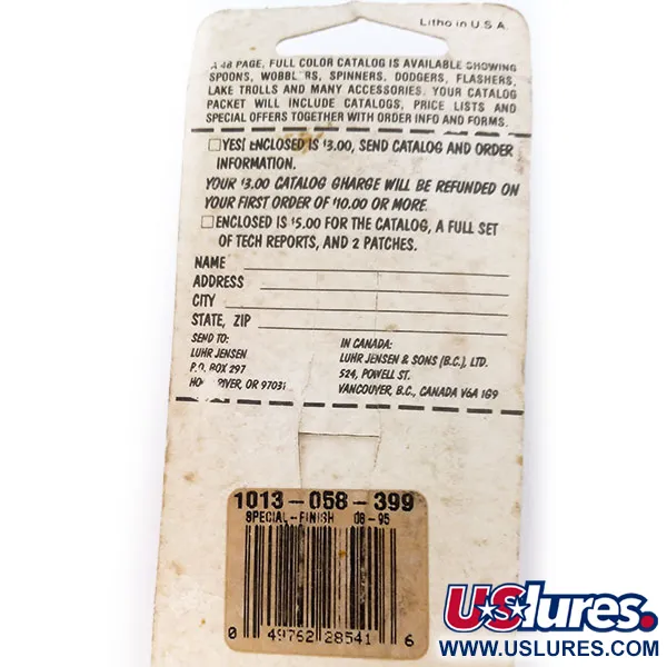 Luhr Jensen Lil' Kroc UV Ondulante, Nickel/Rosso, 18g, UV, #10793